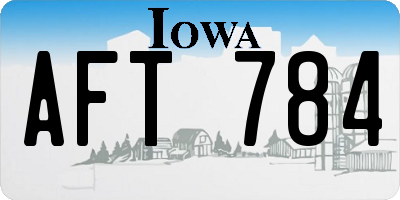 IA license plate AFT784