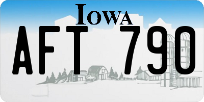 IA license plate AFT790
