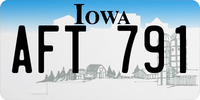 IA license plate AFT791