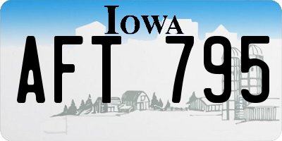 IA license plate AFT795