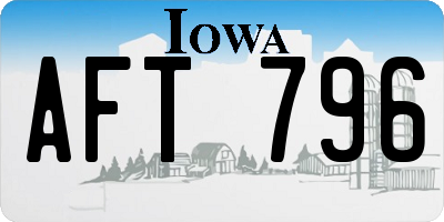 IA license plate AFT796