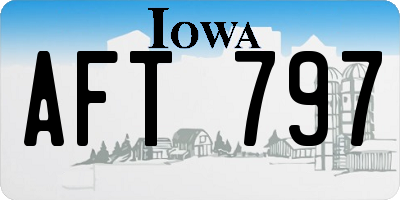 IA license plate AFT797