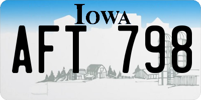 IA license plate AFT798