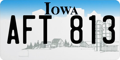 IA license plate AFT813