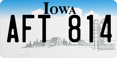IA license plate AFT814