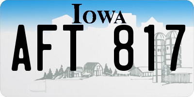 IA license plate AFT817