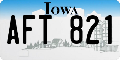 IA license plate AFT821