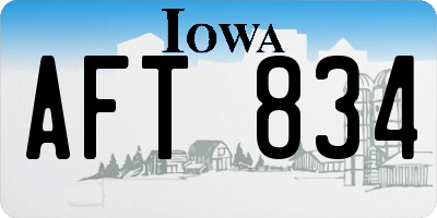 IA license plate AFT834