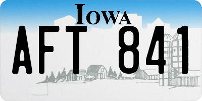 IA license plate AFT841