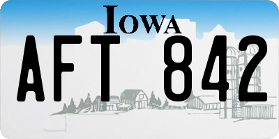 IA license plate AFT842