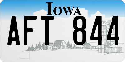 IA license plate AFT844