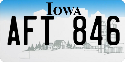 IA license plate AFT846