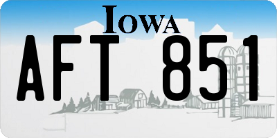 IA license plate AFT851
