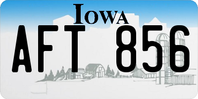IA license plate AFT856