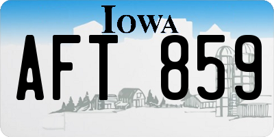 IA license plate AFT859