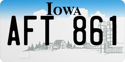 IA license plate AFT861