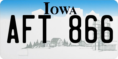 IA license plate AFT866