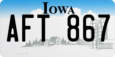 IA license plate AFT867