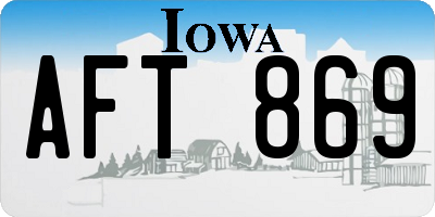 IA license plate AFT869