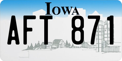 IA license plate AFT871