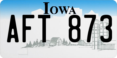IA license plate AFT873