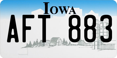 IA license plate AFT883
