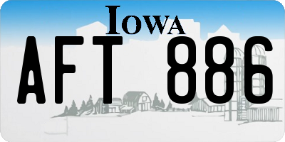 IA license plate AFT886