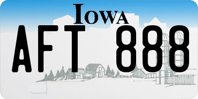 IA license plate AFT888