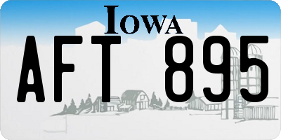 IA license plate AFT895