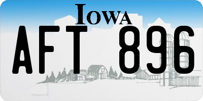 IA license plate AFT896