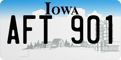 IA license plate AFT901