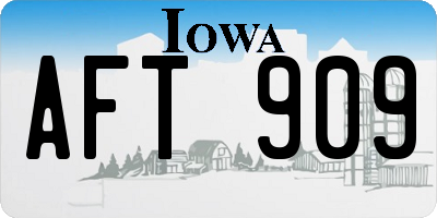 IA license plate AFT909