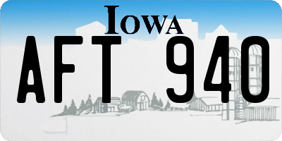 IA license plate AFT940