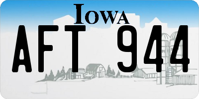 IA license plate AFT944