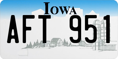 IA license plate AFT951