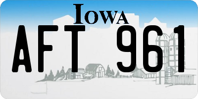 IA license plate AFT961