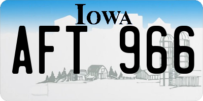 IA license plate AFT966