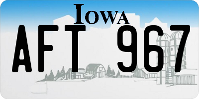 IA license plate AFT967