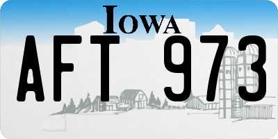 IA license plate AFT973