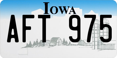 IA license plate AFT975