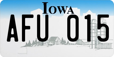 IA license plate AFU015