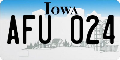 IA license plate AFU024