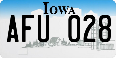 IA license plate AFU028