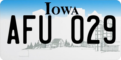 IA license plate AFU029