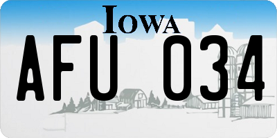 IA license plate AFU034