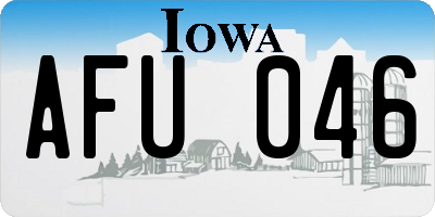 IA license plate AFU046