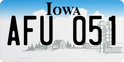 IA license plate AFU051