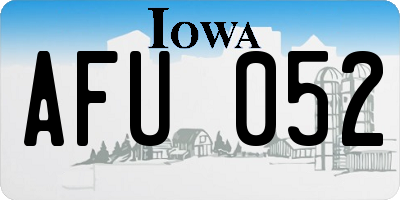 IA license plate AFU052