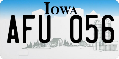 IA license plate AFU056