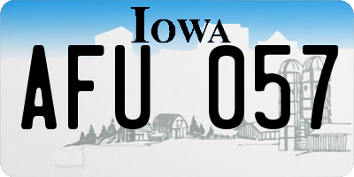 IA license plate AFU057
